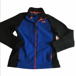 North Face color block fleece jacket L 14/16